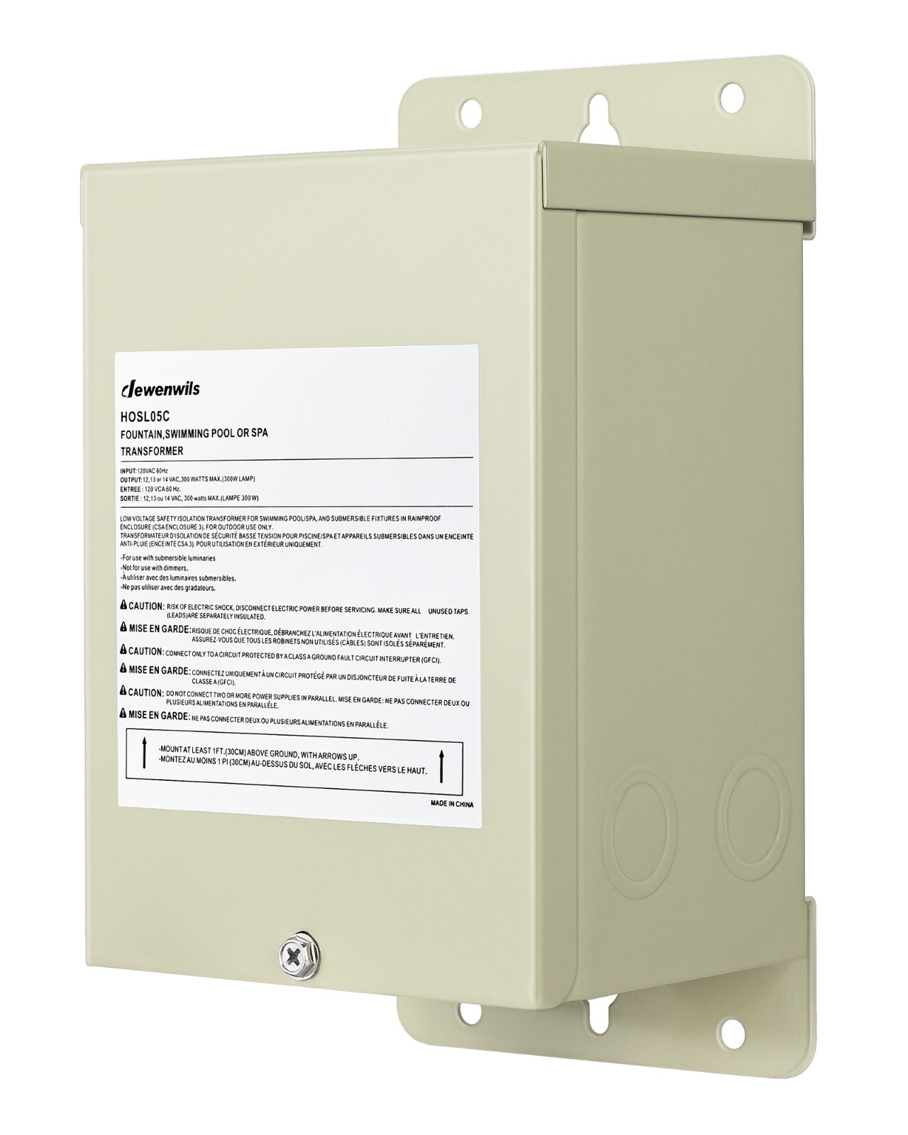 DEWENWILS 300W Low Voltage Pool Light Transformer, 120V AC to 12V/13V/14V AC, Mu gallery