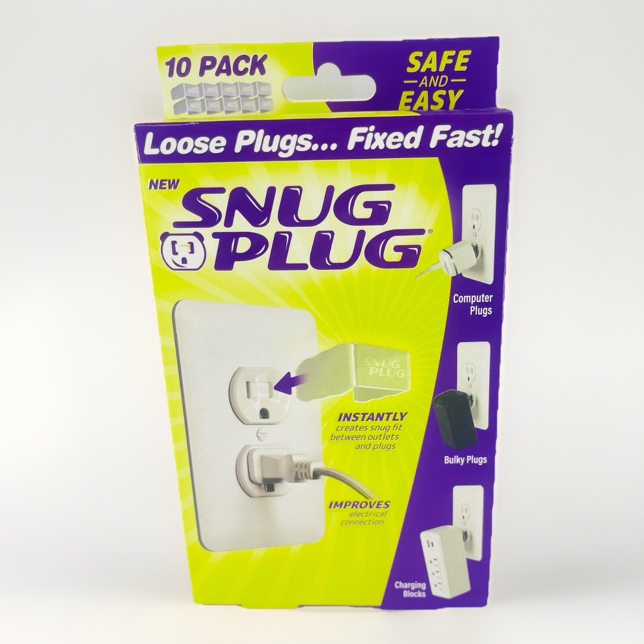 Snug Plug Loose Outlet Plug Fix & Outlet Insert Prevent Loose Plugs 10 pack gallery
