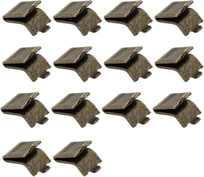 14PCS Steel Pilaster Shelf Clips Bronze Adjustable Shelf Support Brackets gallery