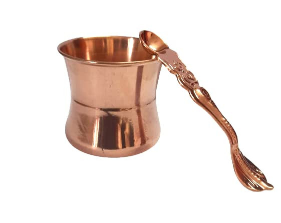 Pure Copper Tamba Pooja Panch Patra with Achmani Pali Spoon for All Puja Purpose gallery