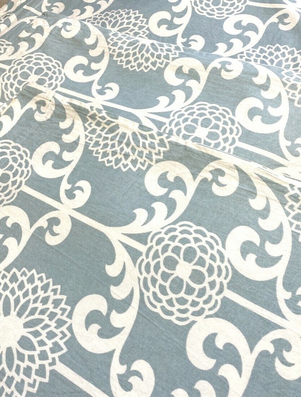 Custom 4 Set Waverly Discontinued Fun Floret Curtains Panels 94 Spa Blue Pattern gallery