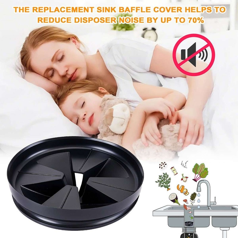 Garbage Disposal Splash Guard Replace for InSinkErator QCB-AM ,Quiet Sink Baffle gallery