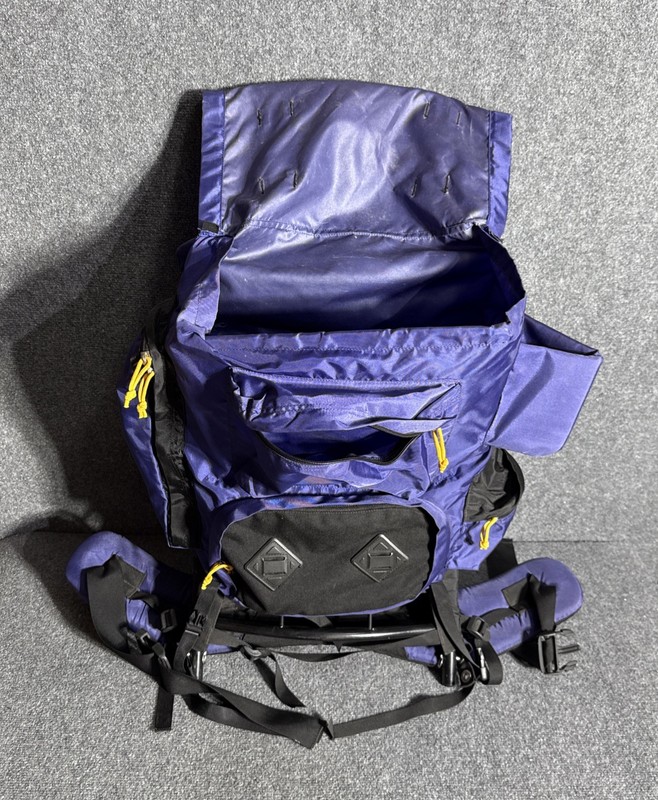 Rokk Bristlecone External Frame Hiking Backpack Blue Trail Camping Pack 2