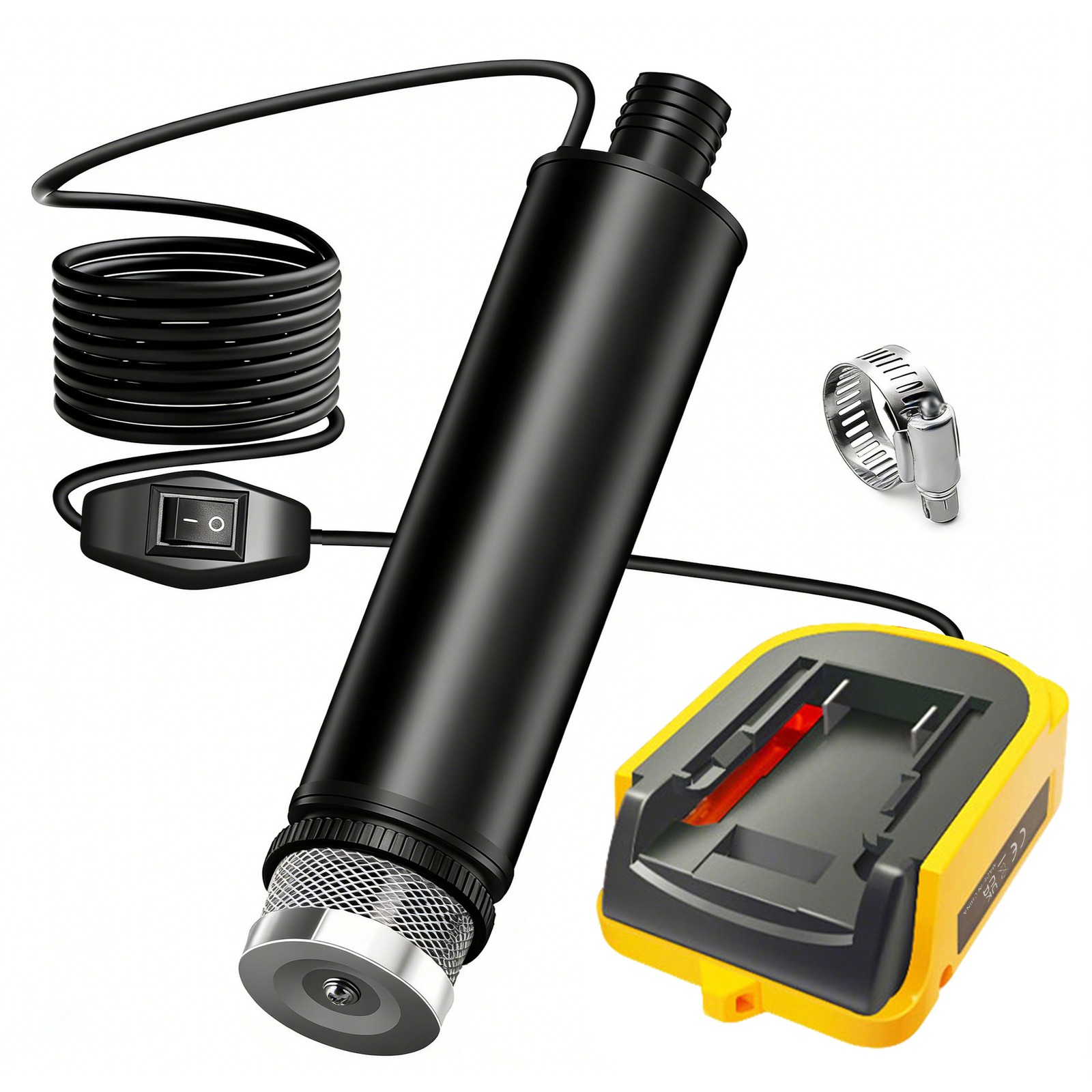 Portable Water Transfer Pump For Dewalt 18V/20V Battery,500GPH for Pool, Water gallery