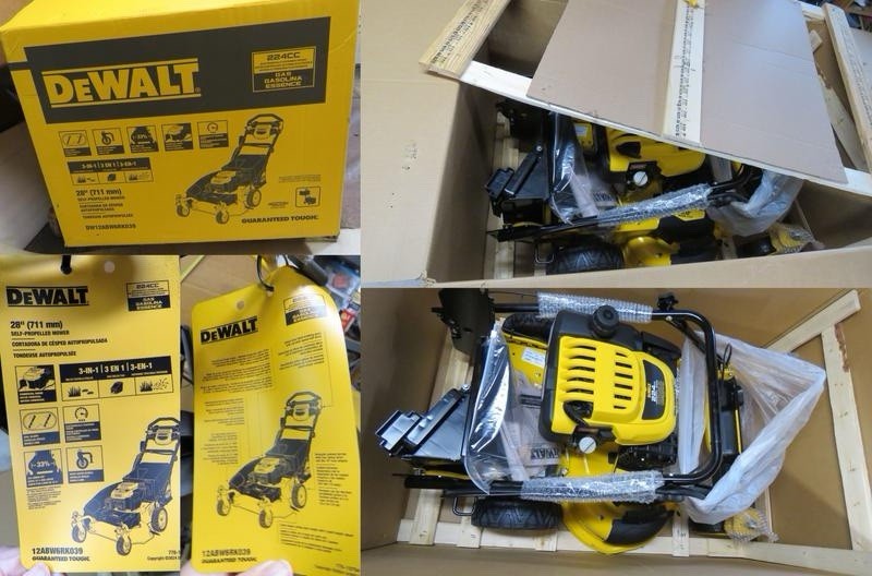 DEWALT 28in 224cc RWD Self-Propelled Lawn Mower E-GOV Engine 3-in-1 Dual Blades gallery