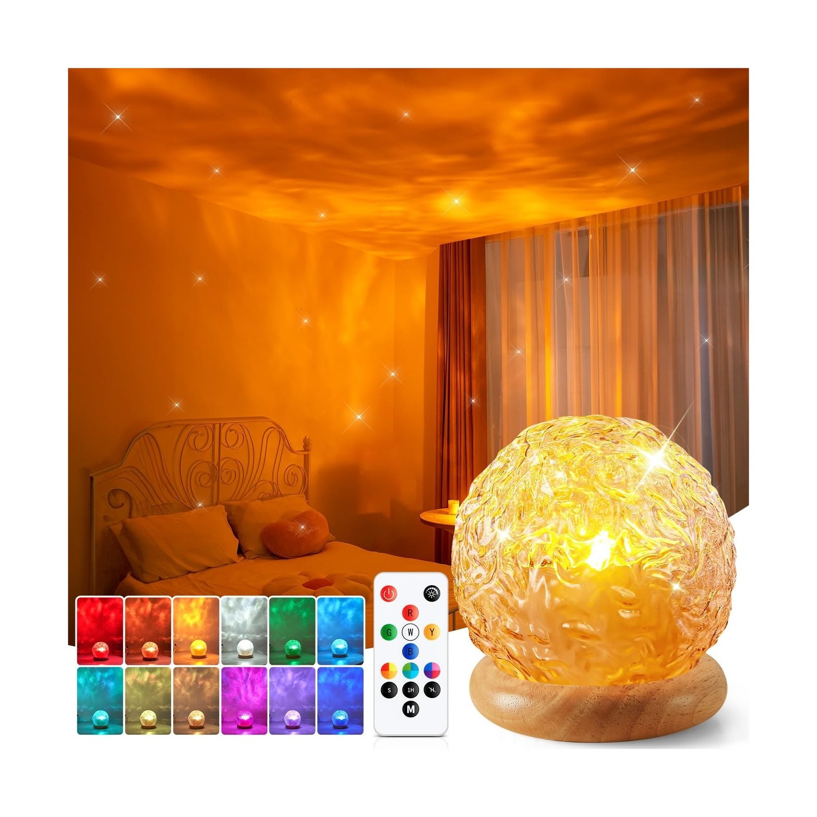Mubarek Crystal Light Projector, 216 Modes Mood Lighting for Bedroo... Fast Ship gallery