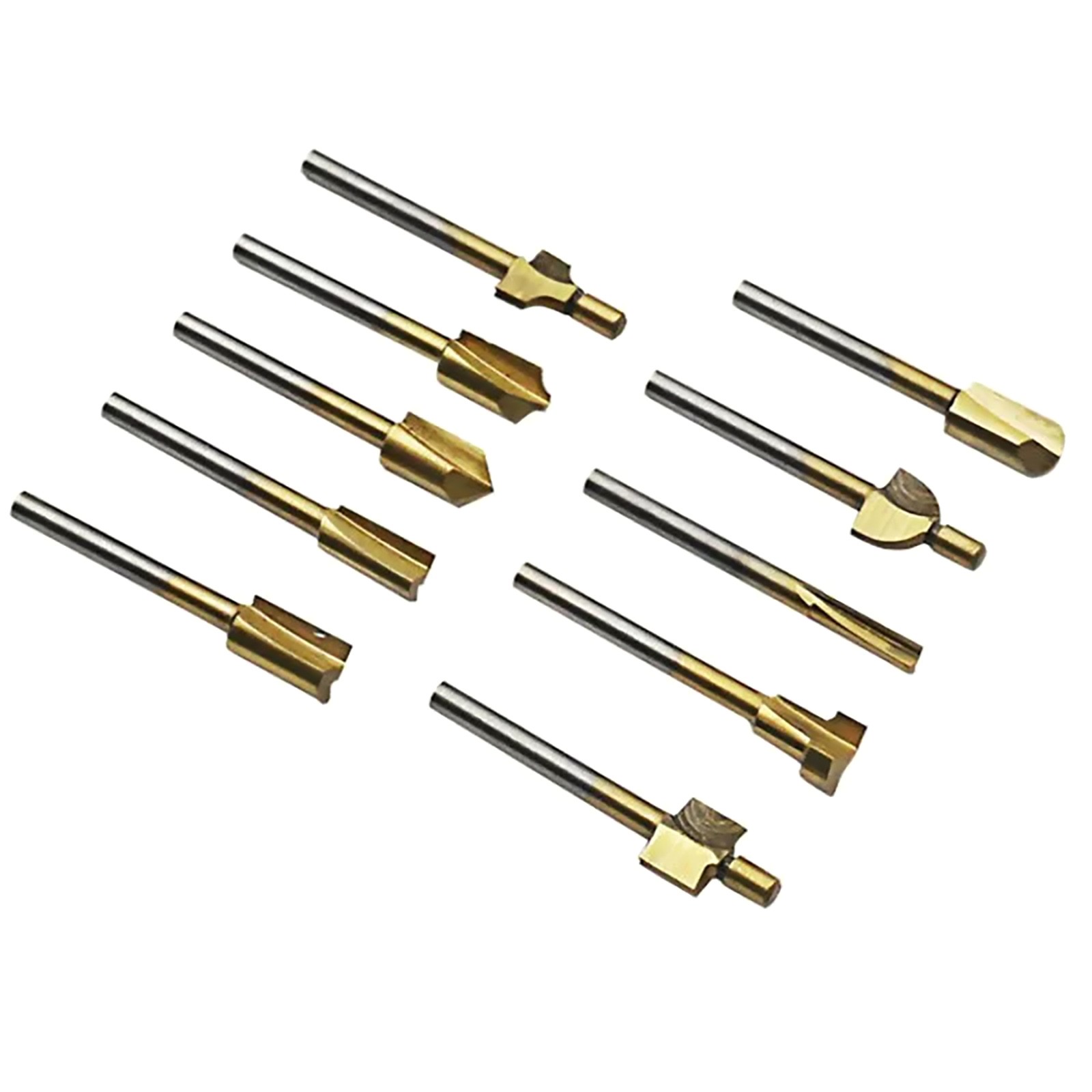 3MM Titanium Mini Hss Router Bits Trimmer Shank For Dremel Rotary Tool 10Pcs gallery