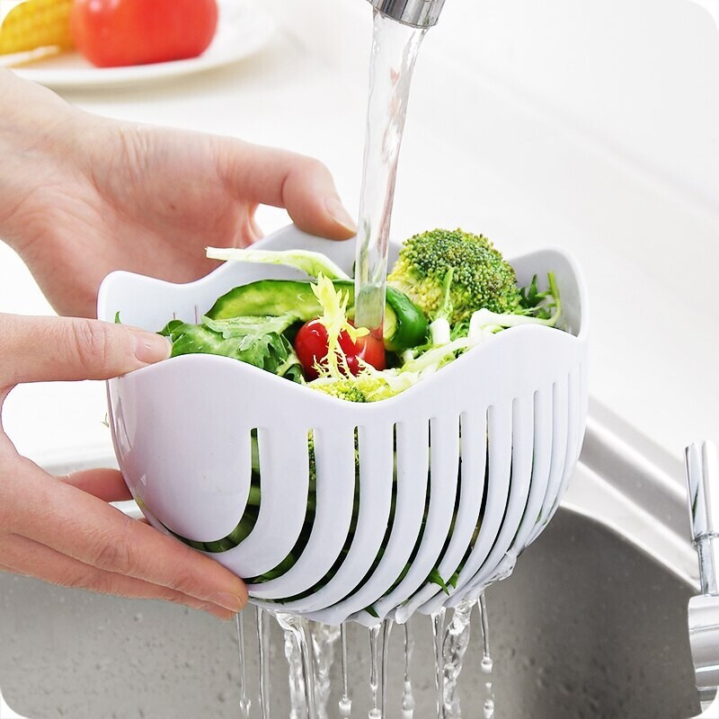 Quick Salad Maker Chopper Salad Cutter Bowl BPA-Free Healthy Meals and Salads gallery