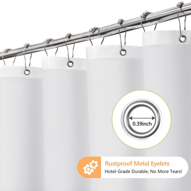 Waterproof Soft Microfiber Shower Curtain TPU Backed Lightweight, 72 x 90 Inc... gallery