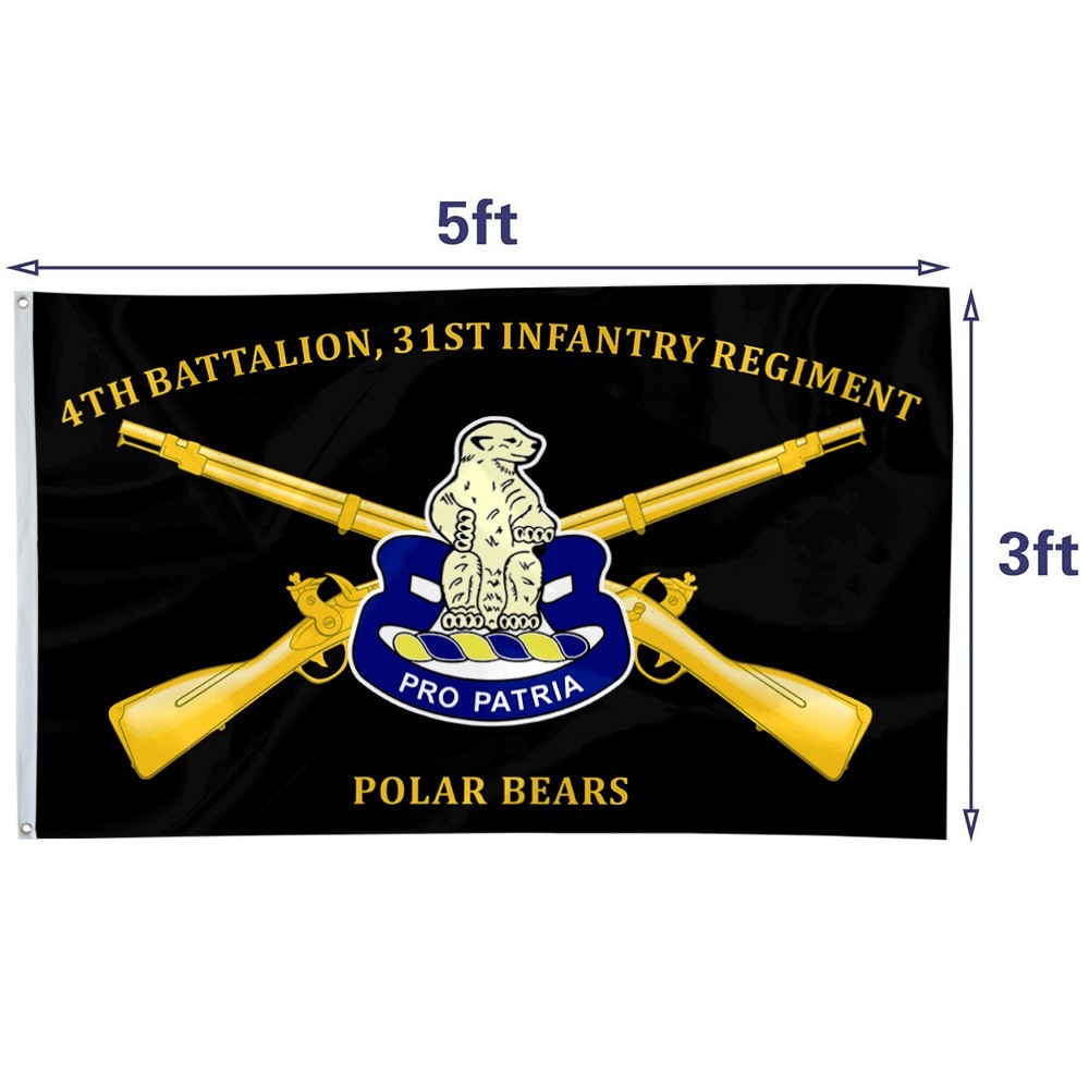 4th Battalion 31st Infantry Regiment Flag 3x5Feet with Brass Grommets gallery