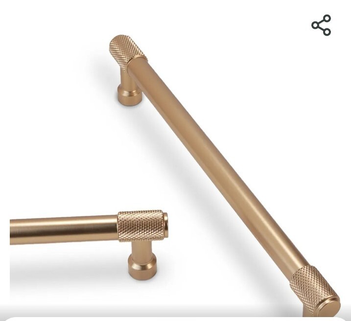 8 Pack 7Inch(177mm) Champagne Copper Kitchen Cabinet Handles Knurled Cabinet Pu gallery