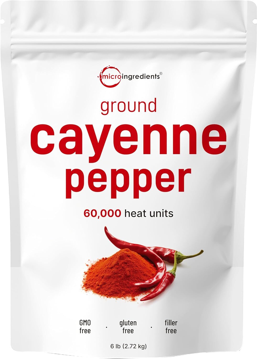 Micro Ingredients ground Cayenne pepper powder bulk, 6 Pounds - 60,000 heat... gallery