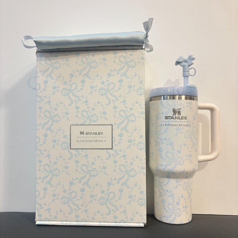 Stanley x LoveShackFancy Quencher 40oz Coquette Bow Tumbler Authentic All Colors gallery