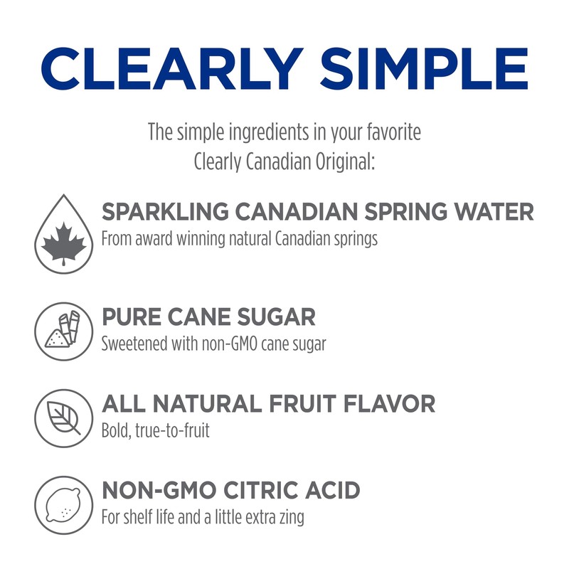 Clearly Canadian Orchard Peach Sparkling Spring Water Beverage, Natural & Car... gallery