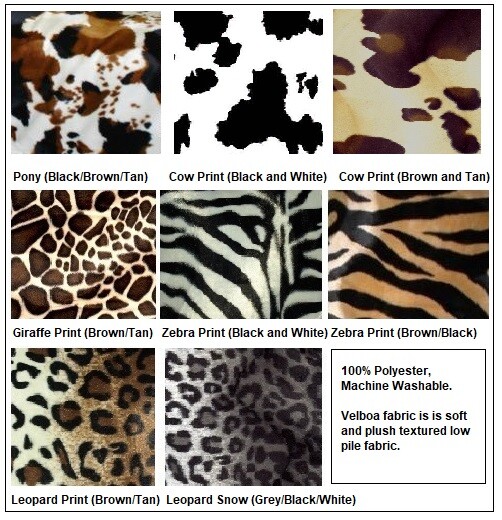 Animal Print Curtains (2 panels) 62" Long Cow, Zebra, Leopard, and giraffe gallery