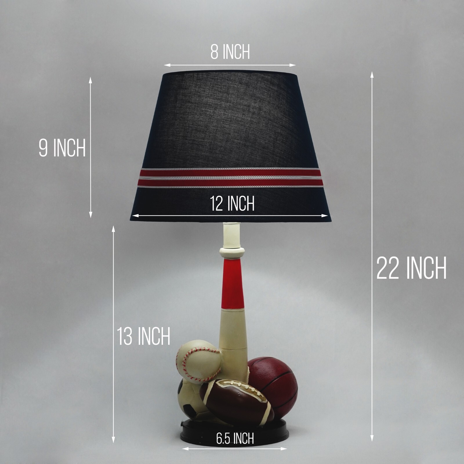 Mult-Sport Table Desk Lamp for Kid Bedroom - Basketball Football Soccer Baseball gallery