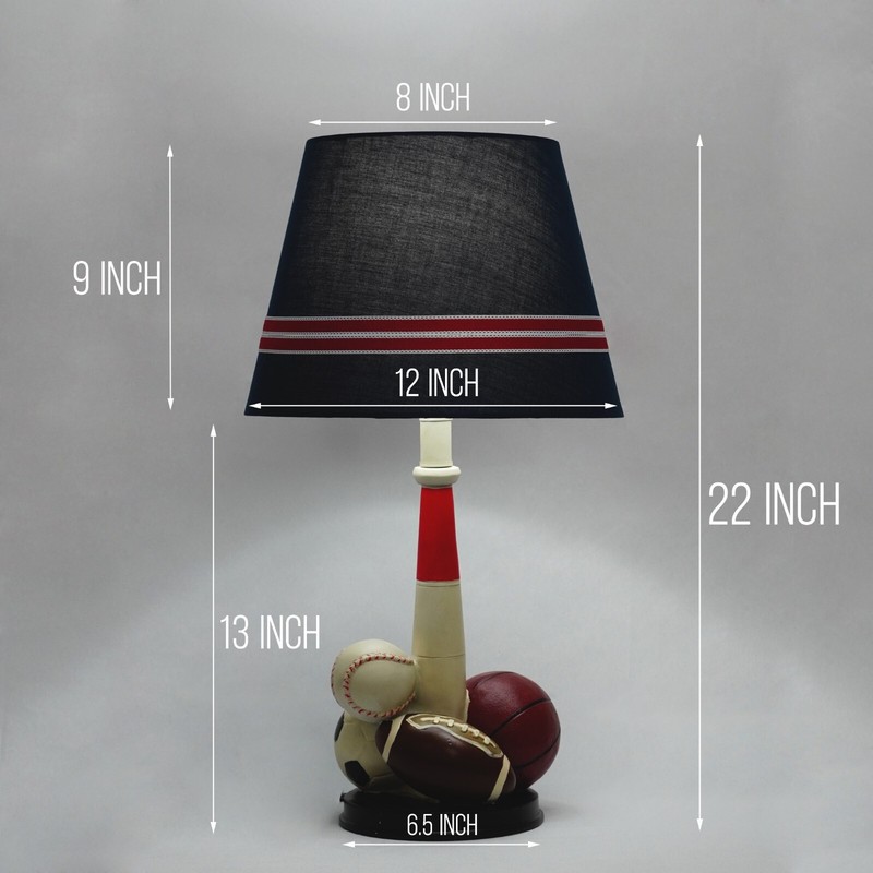 Mult-Sport Table Desk Lamp for Kid Bedroom - Basketball Football Soccer Baseball gallery