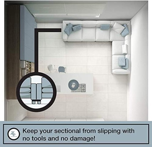 Sectional Connectors 4 Pack – Keep Cushions from Sliding, Easy Install Straps... gallery