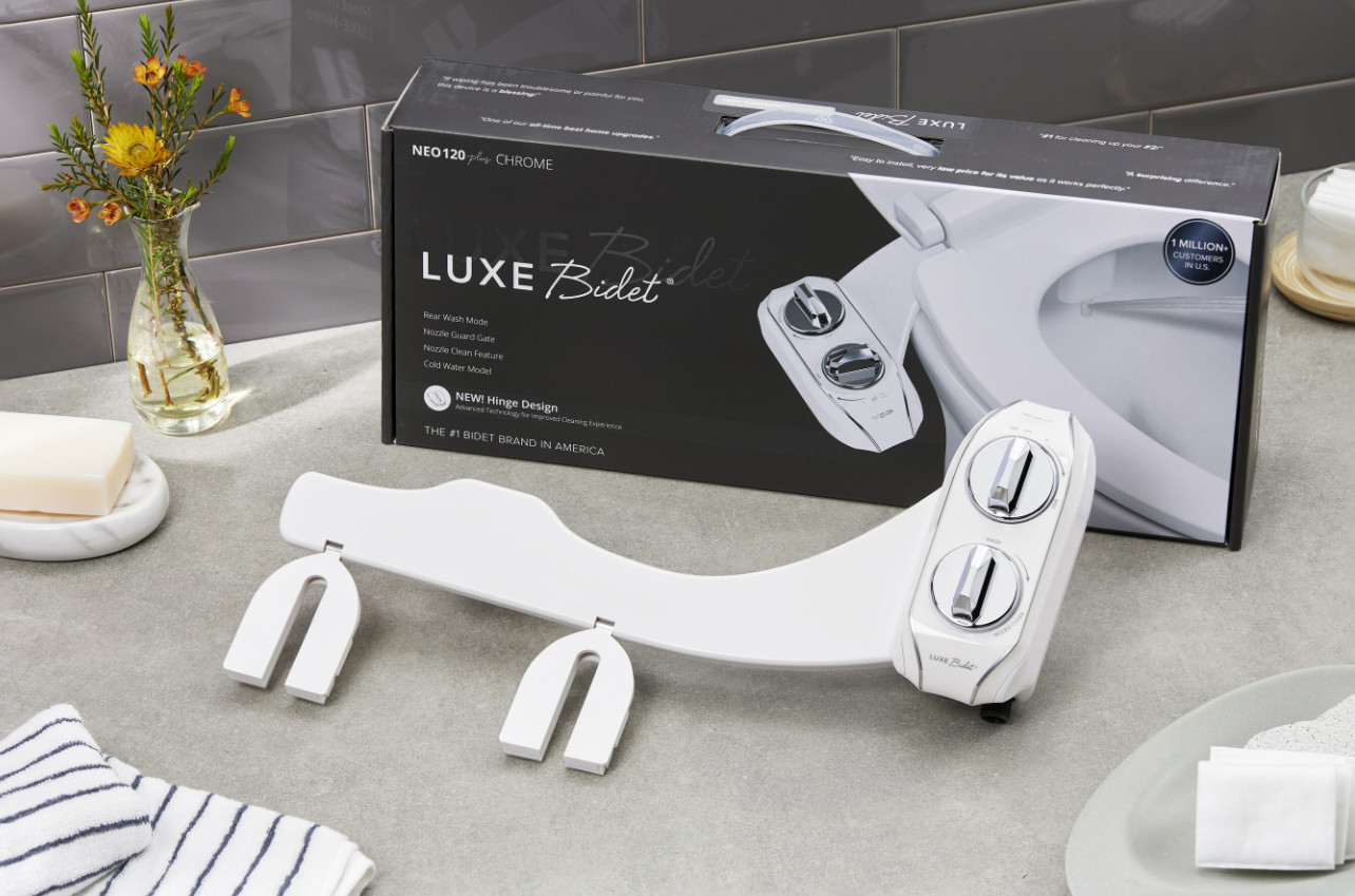 LUXE Bidet NEO 120PLUS - Single Nozzle-Rear Wash (Chrome)-EZ-Lift to Clean gallery