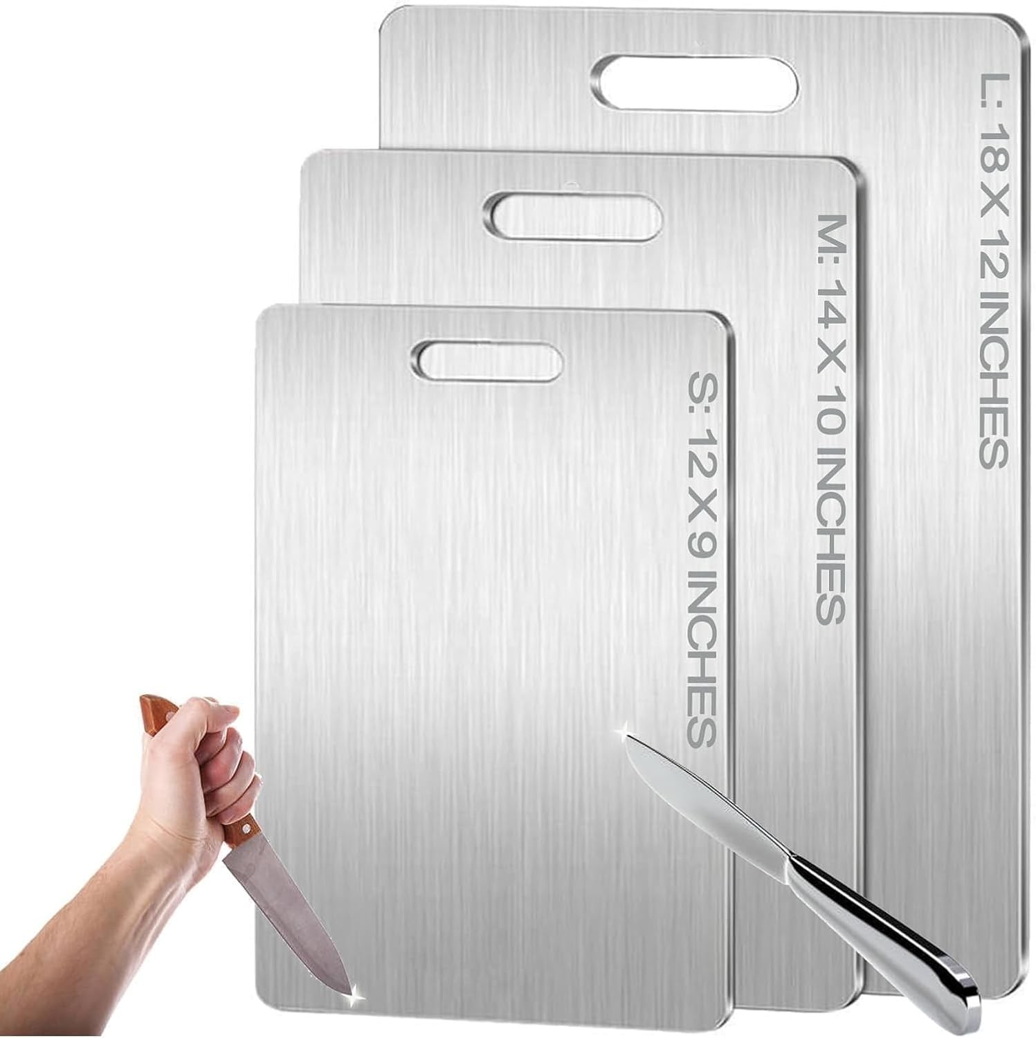 Titanium Cutting Boards for Kitchen Double Sided Non Toxic Durable 12"L x 9"W gallery