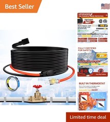 Durable 3ft Constant Wattage Heating Cable for Metal and Plastic Pipes