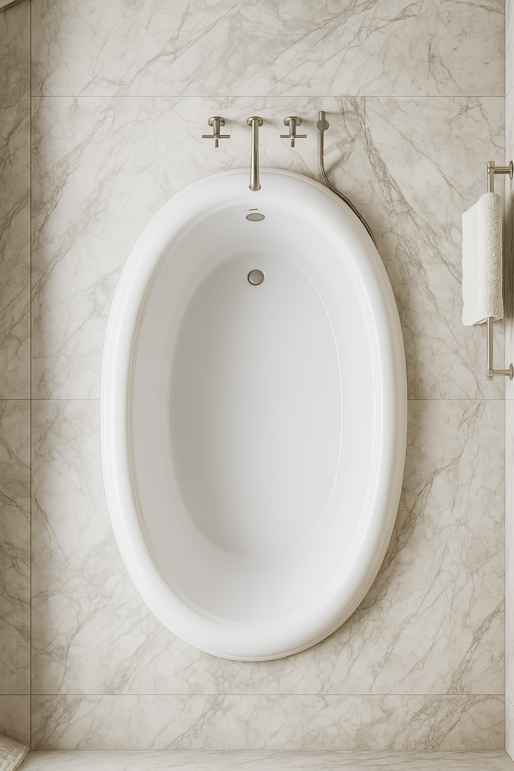 Carver Tubs -SOD6941 -Drop In Soaking Bath Tub-Oval- White gallery