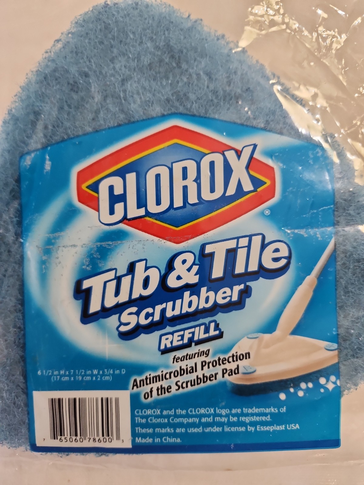 CLOROX Tub & Tile Scrubber REFILL Pad Triangle Antimicrobial Bathroom gallery