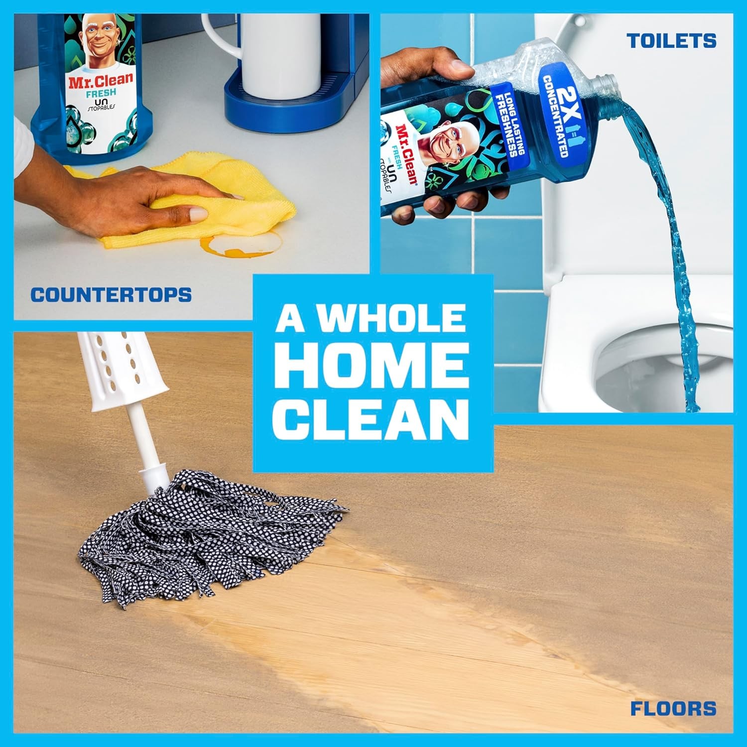 Mr Clean 2X Concentrated Multi Surface Cleaner Unstopables Fresh Scent 41 fl oz gallery