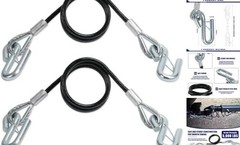 48″ Trailer Safety Cables,elf-Coiling 48 inches (Length only) 48″-5/16″D-Black