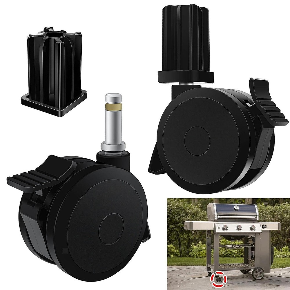 2 Pieces Locking Casters Easy Installation 70360 Component Porch Camping Garden