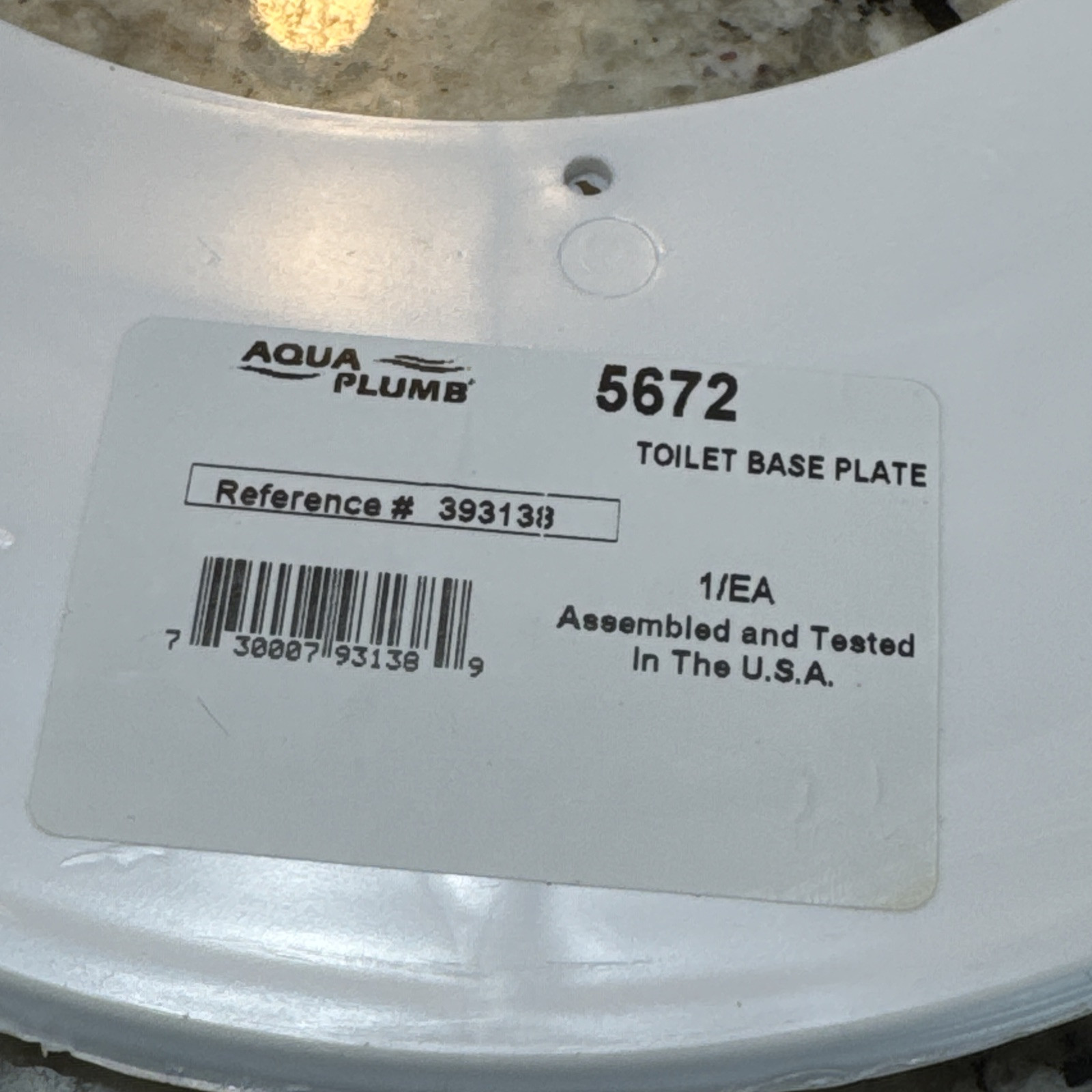 Big Foot Toilet Base Floor Cover Plate - Waterproof Seal USA Made gallery