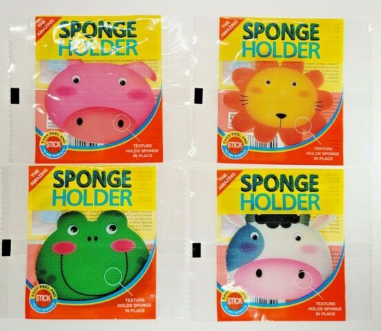 Kitchen Sponge Holder Frog Pig Cow Lion Peel & Stick Amazing Farm Animals gallery