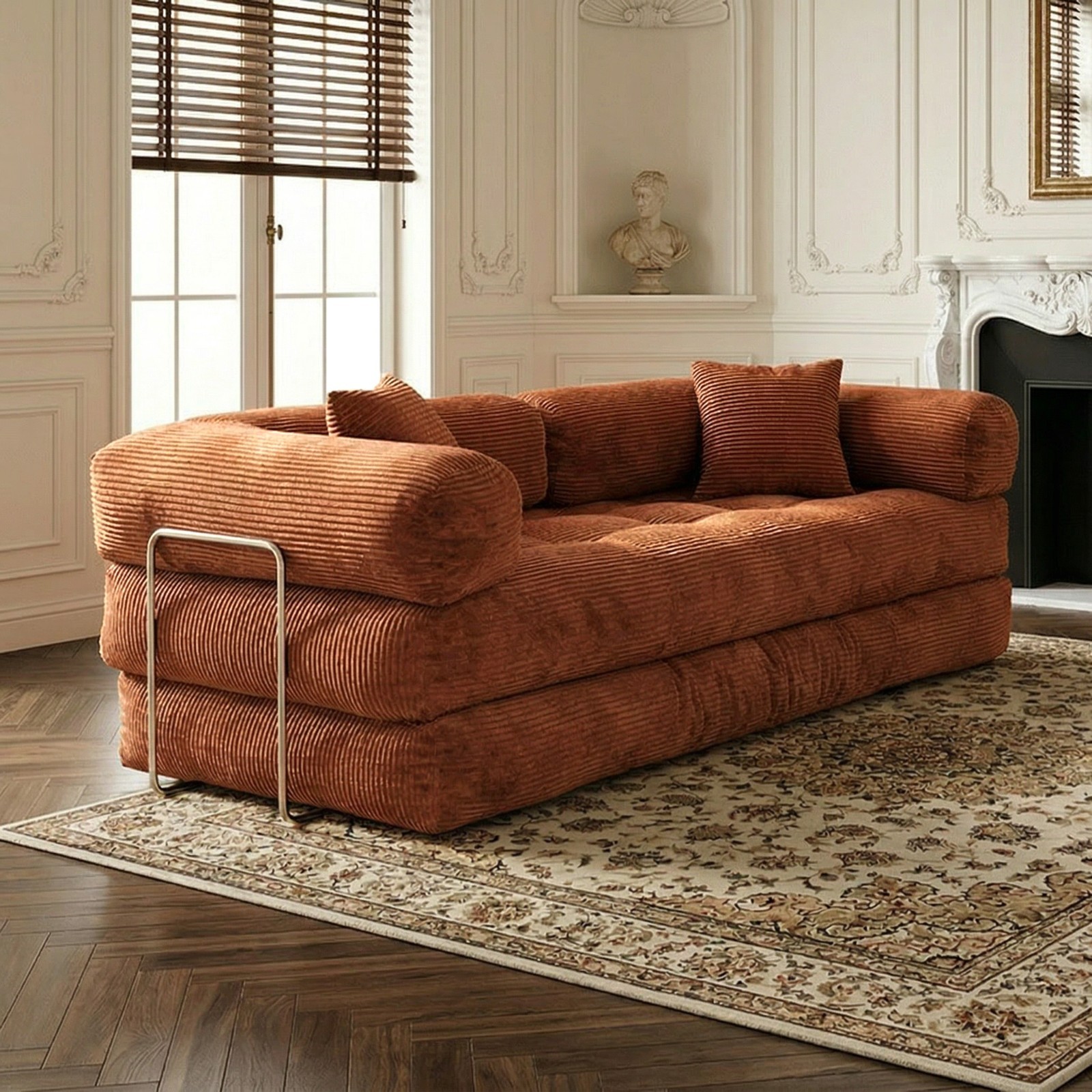 Convertible Sofa Bed Boneless Couch Floor Sofa Modular Loveseat Couch US Stock gallery