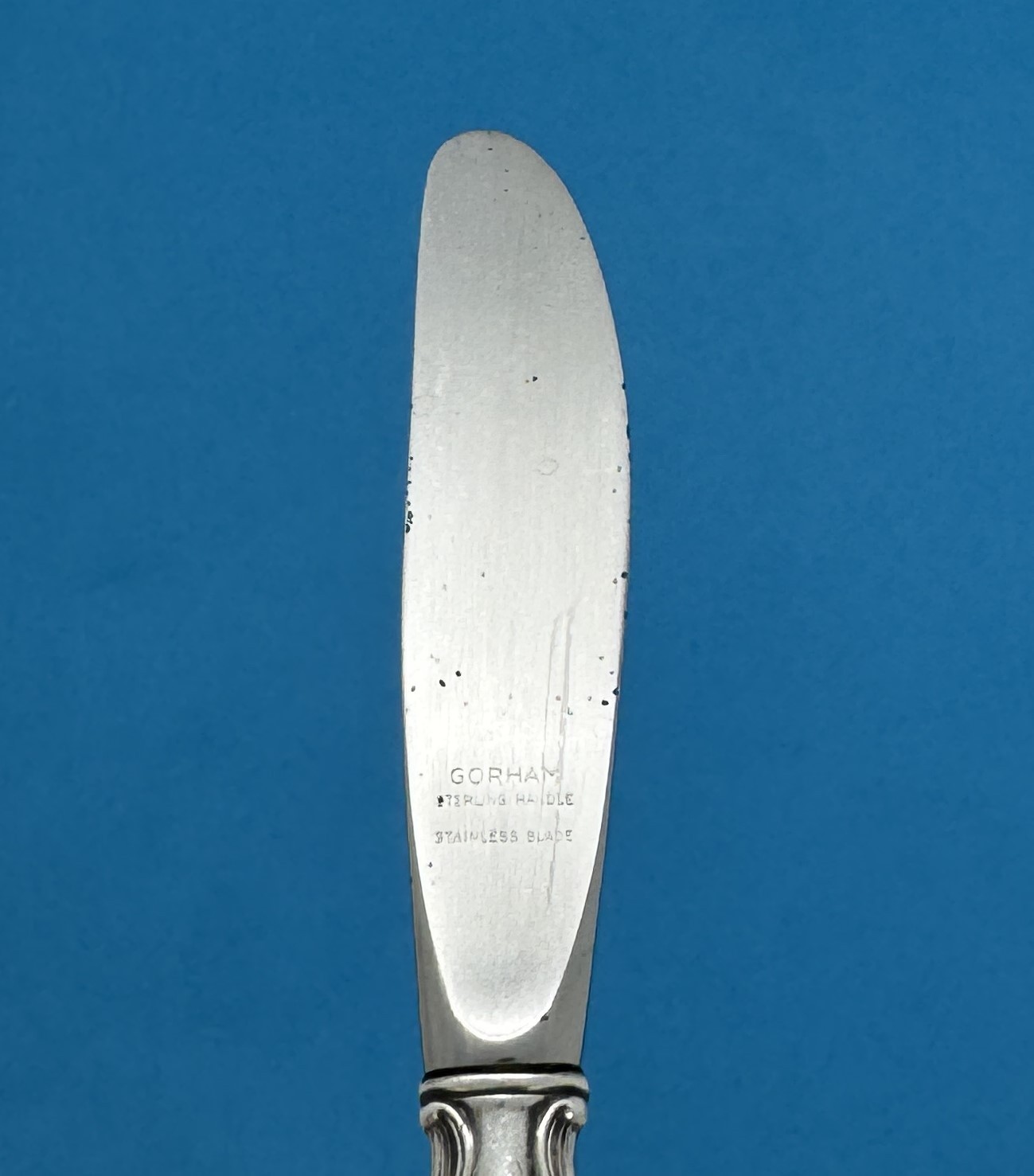 GORHAM ENGLISH GADROON 1939 STERLING SILVER NO MONO BUTTTER SPREADER 6.25" READ gallery