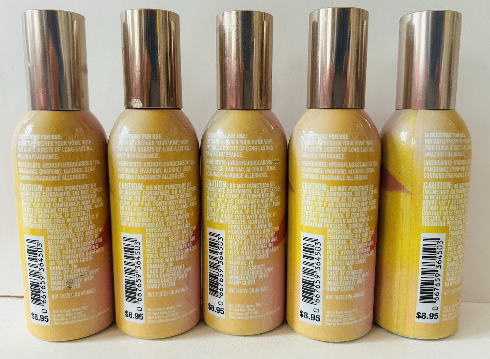 5 New Bath & Body Works PINEAPPLE MANGO 1.5 Oz Concentrated Room Spray Lot Set gallery