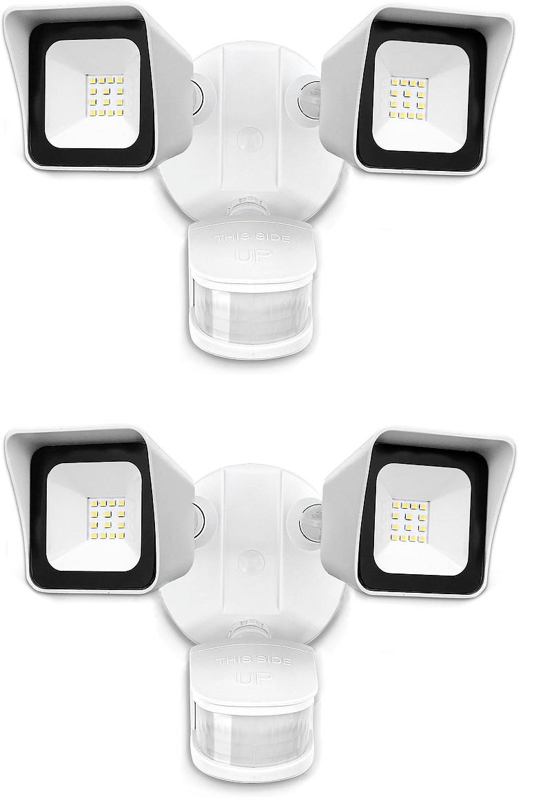 2-Pack Outdoor Led Security Light 24W with motion sensor 5000K W/Adjustable Head gallery