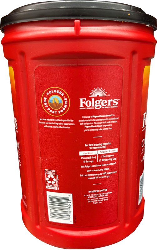 Folgers Classic Roast Medium Coffee With Robust Flavor 43.5 Oz EXP 08/2026 gallery
