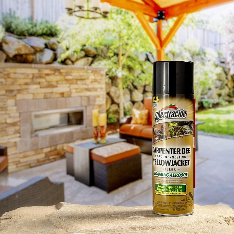 Spectracide Carpenter Bee & Nesting Yellowjacket Killer Spray 16Oz Each gallery