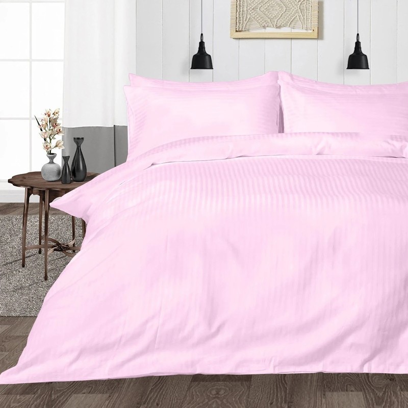 Soft Bedding 1000 - 1200 Thread Count 100% Cotton Pink Stripe Select Item gallery