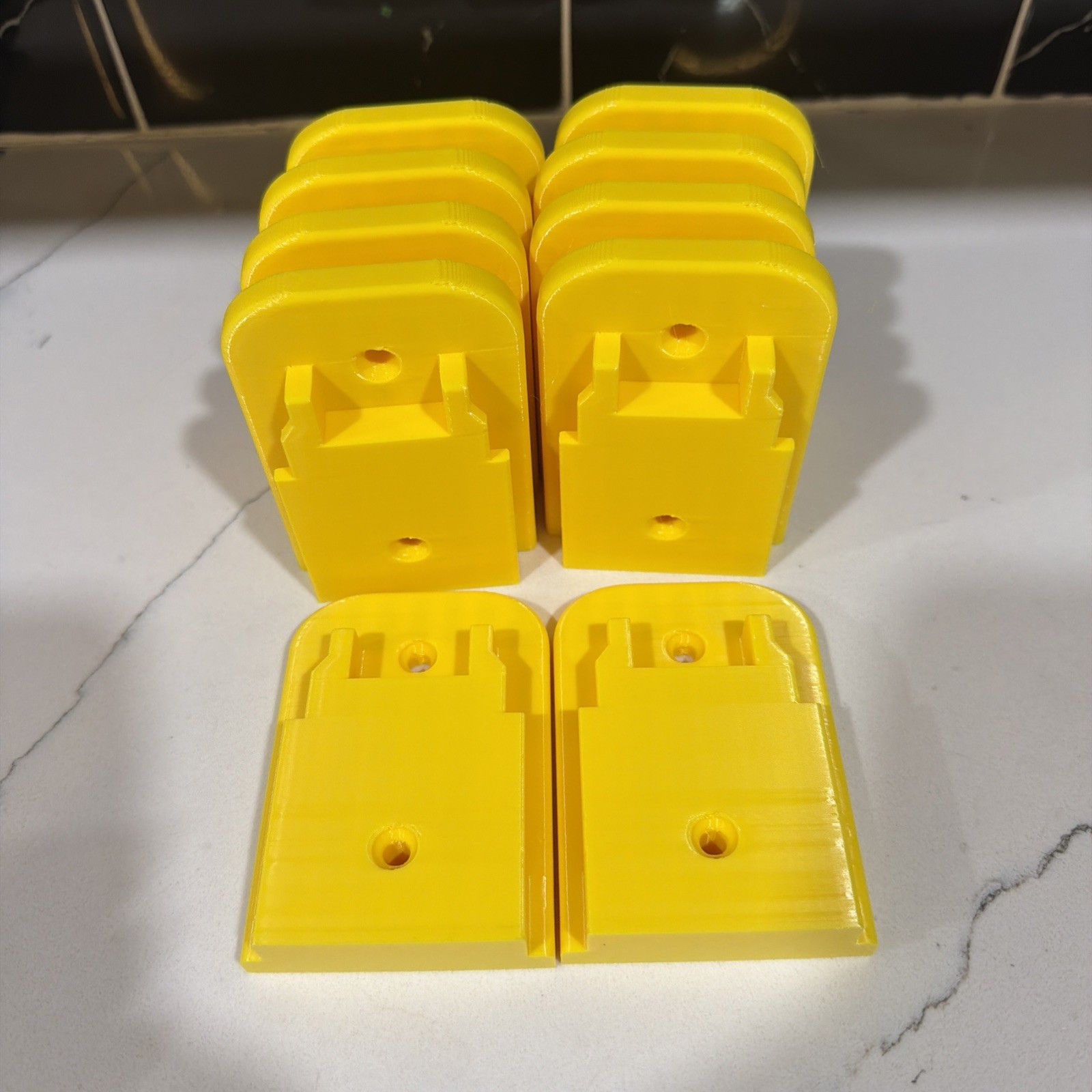 BEST FIT Yellow 10 Pack DeWALT 20V Tool Mounts / Hangers / Holders - MADE IN USA gallery