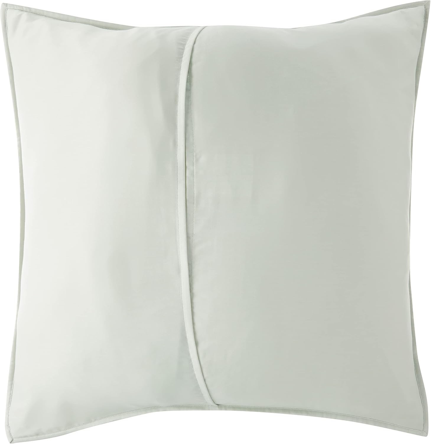 Recycled Polyester & Cotton Blend Quilted Sham Large Euro 80x80 cm Pale Sage gallery