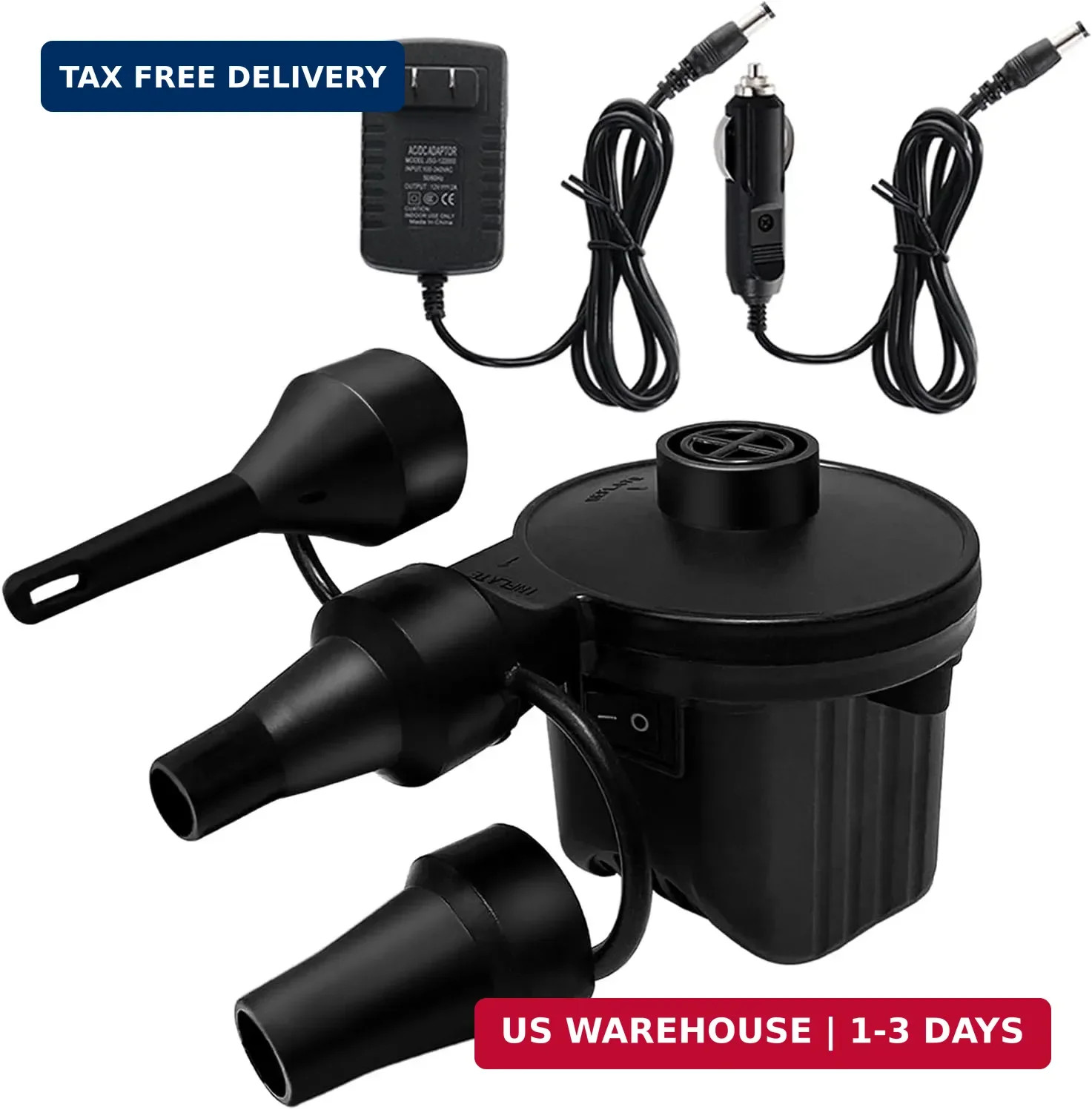 Newpol Inflatable Bed Pump, Electric Air Pump(100 Gallon/Min) for Air Mattress B gallery