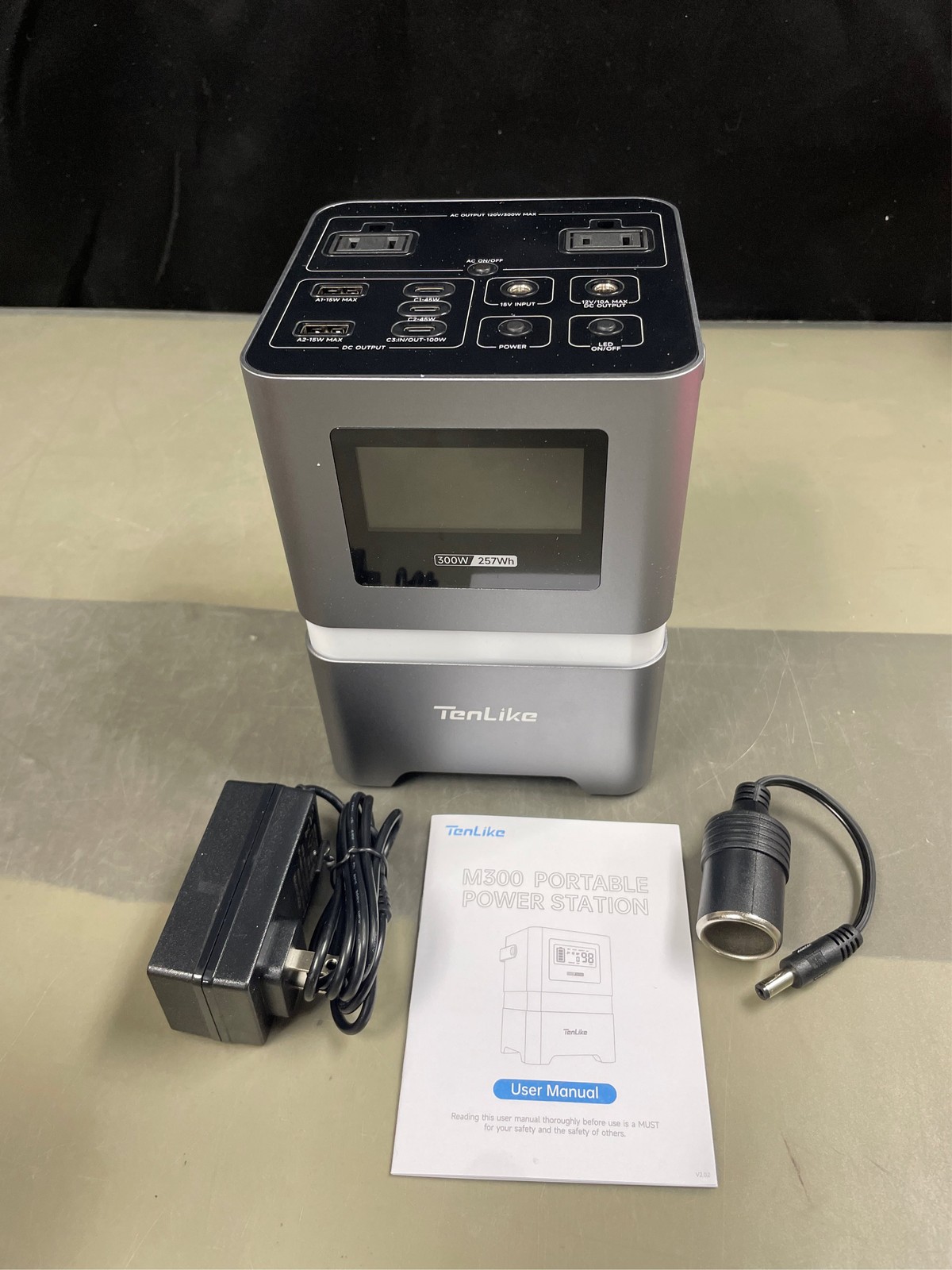 Portable Power Station, 300W Solar Generator 257Wh with Color LED Light, PD 100W gallery