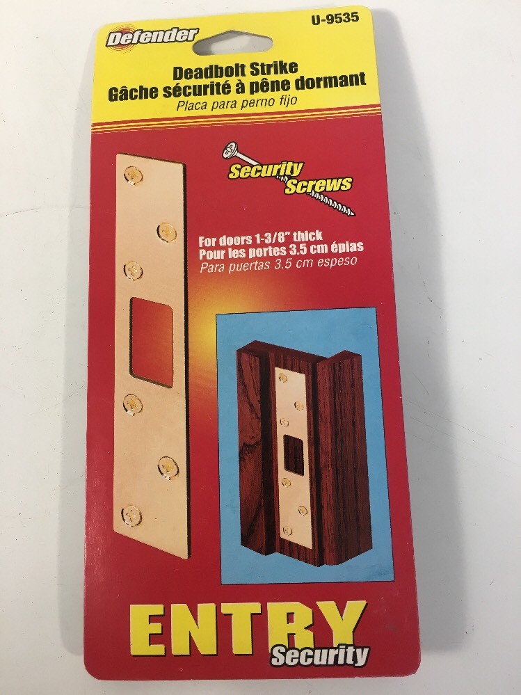 Prime Line Security U-9535 Deadbolt Strike Heavy Duty, 1-1/8" x 6" (DP3) gallery