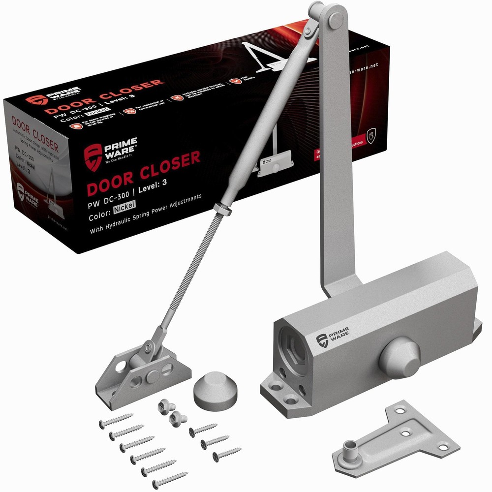 PrimeWare DC-300 Automatic Adjustable Door Closers for Home | Soft Close, No