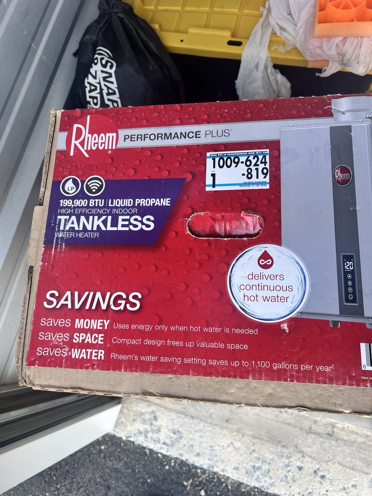 Rheem Performance Plus 9.5 GPM Indoor LP Tankless Water Heater 199,900 BTU gallery
