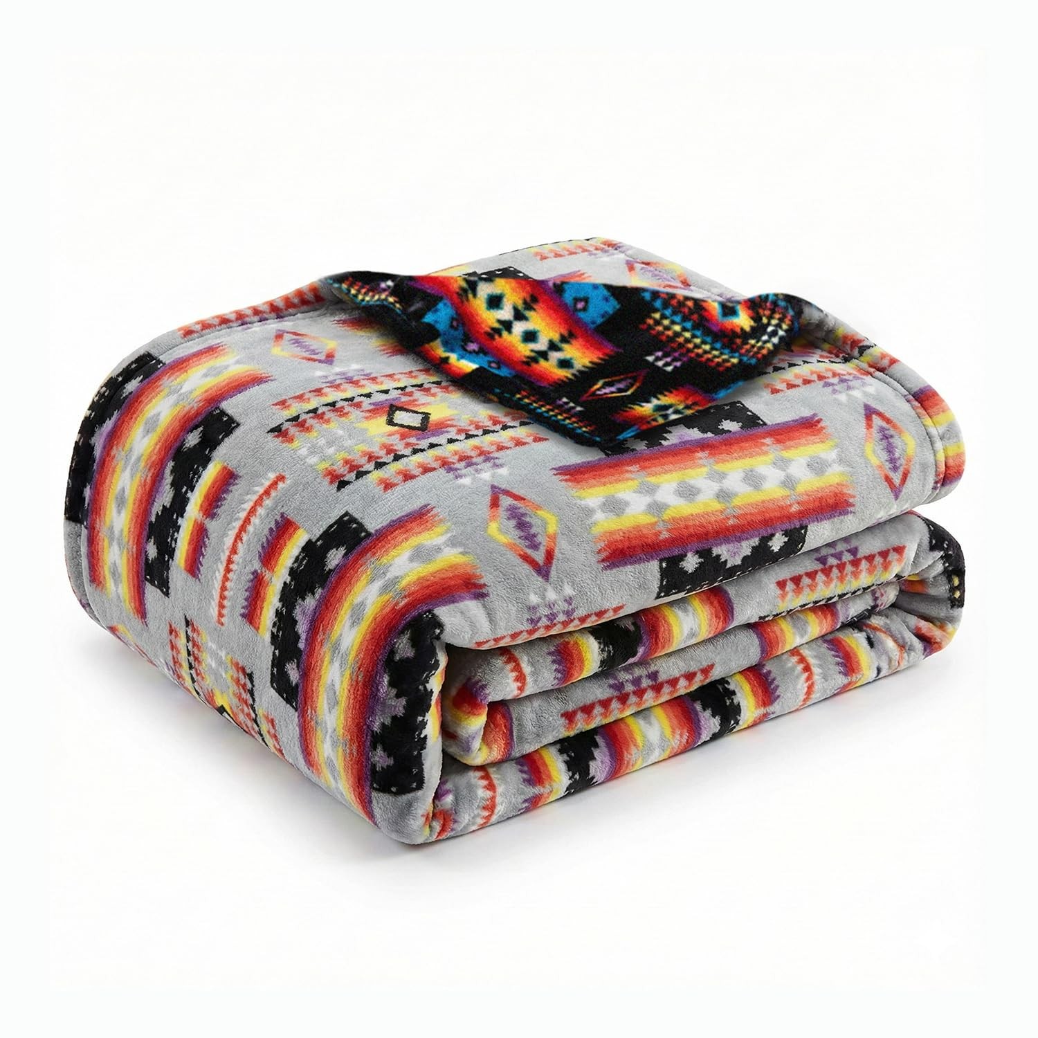 Sacred Thread Aztec Blanket Fleece, Reversible Native American Blanket, Weste... gallery