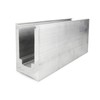Solid Aluminium Base shoe For 1/2" -9/16" thickness glass gallery