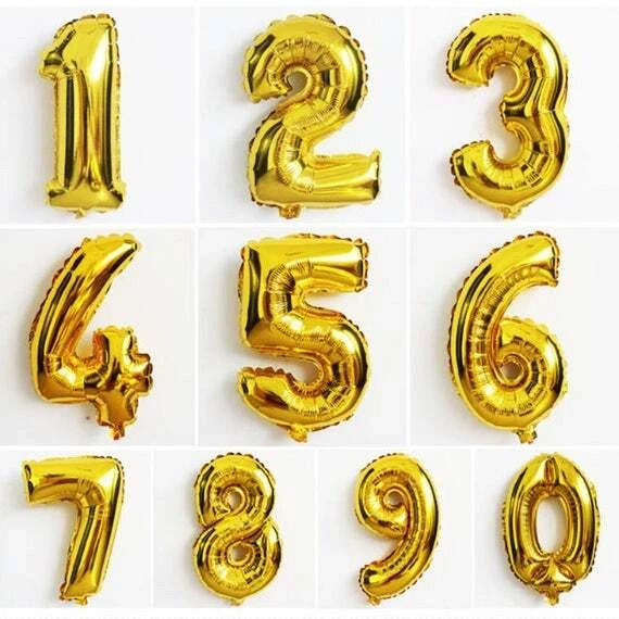 Large Number Balloons 40 Inch Foil 32 Inch Giant Helium Air Birthday Decoration gallery
