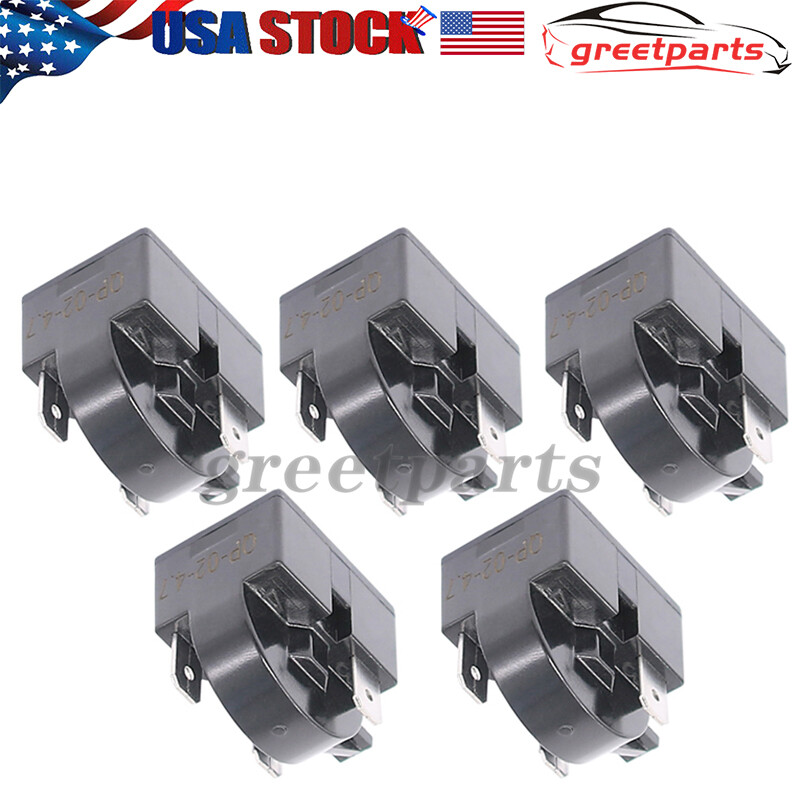 5PCS Refrigerator Freezer Compressor PTC Start Relay QP2-4R7 / QP2-4.7 3-Pin USA gallery